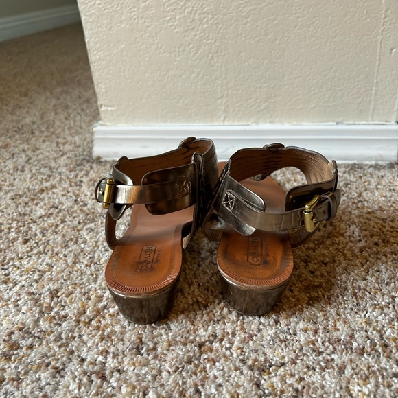 Coach Gladiator Sandals Metallic Bronze 7 - Picture 3 of 8